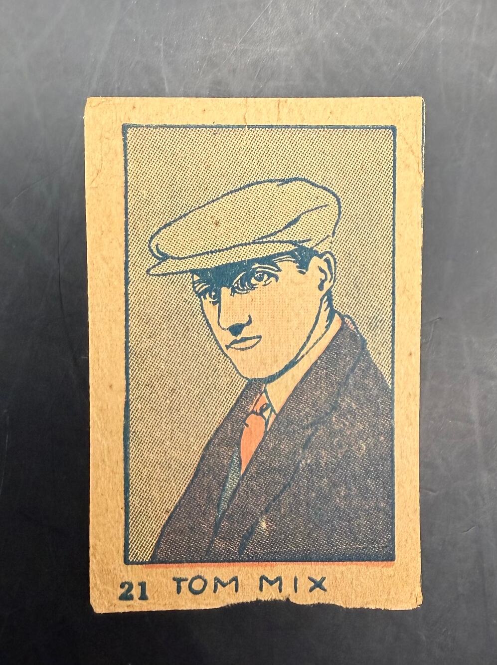 Rare 1926 W512 Tom Mix Strip Card Western Silent Movie Cowboy, Speed Maniac
